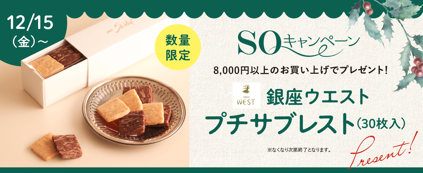 SQキャンペーン 銀座ウエストプチサブレスト(30枚入) 