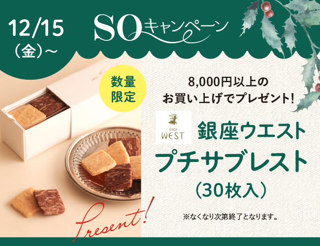 SQキャンペーン 銀座ウエストプチサブレスト(30枚入) 