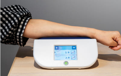 糖化測定の様子