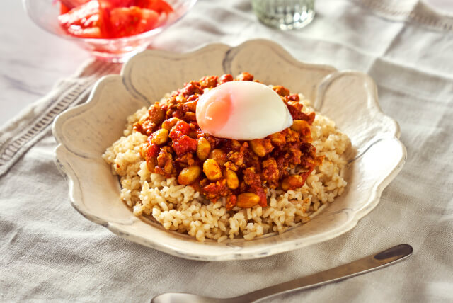 ごろごろ大豆のキーマカレーの写真